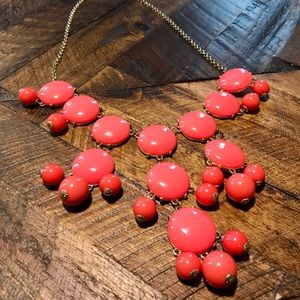 Chunky coral and gold necklace